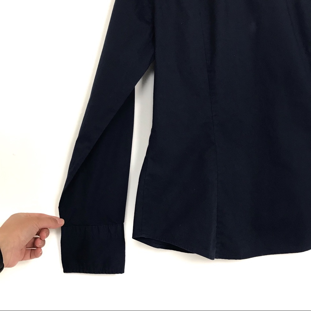 J.Crew Factory Navy Button Down Shirt Sz L - Picture 6 of 8